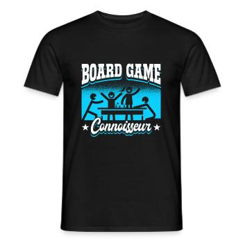 Board Game Connoisseur Enthusiast Game Night Board - Men's T-Shirt - black - Front - AI Model Male 178 light (178cm)