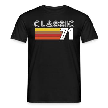 Classic 71 Anniversary Vintage 1971 - Men's T-Shirt - black - Front - AI Model Male 178 light (178cm)