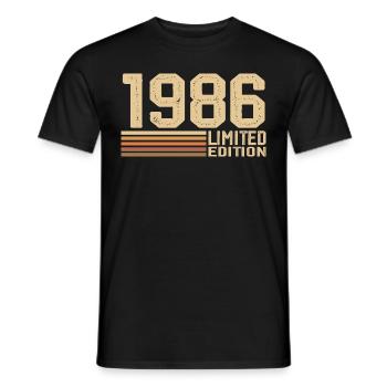 Born in 1986 Birthday - Gift 1986 Vintage 1986 - Men's T-Shirt - black - Front - AI Model Male 178 light (178cm)