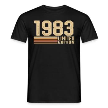Né en 1983 anniversaire - Cadeau 1983 Vintage 1983 - T-shirt homme - noir - Devant - AI Model Male 178 light (178cm)