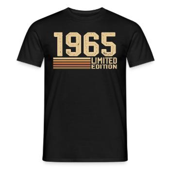 Born in 1965 Birthday - Gift 1965 Vintage 1965 - Men's T-Shirt - black - Front - AI Model Male 178 light (178cm)
