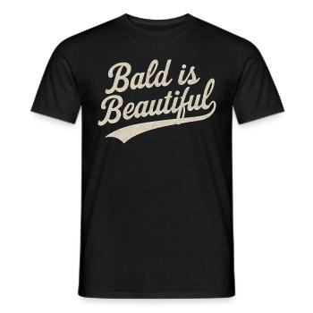 Männer Glatze Geschenkidee Bald Is Beautiful - Männer T-Shirt - Schwarz - Vorne - AI Model Male 178 light (178cm)