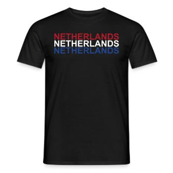 Holland - Männer T-Shirt - Schwarz - Vorne - AI Model Male 178 light (178cm)