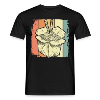 China Nudeln - Männer T-Shirt - Schwarz - Vorne - AI Model Male 178 light (178cm)