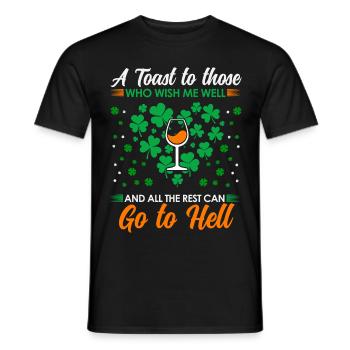 Toast cheers to all who wish me well! - Men's T-Shirt - black - Front - AI Model Male 178 light (178cm)