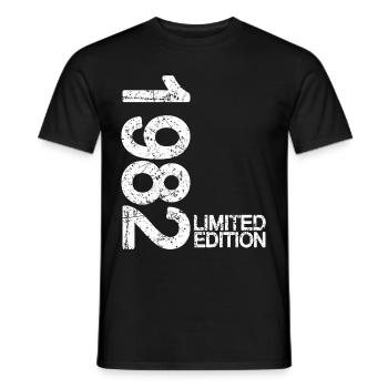 Édition limitée 1982 - T-shirt homme - noir - Devant - AI Model Male 178 light (178cm)
