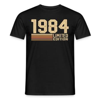 Jahrgang 1984 Geburtstag - 1984 Jahrgang 1984 Geschenk - Männer T-Shirt - Schwarz - Vorne - AI Model Male 178 light (178cm)