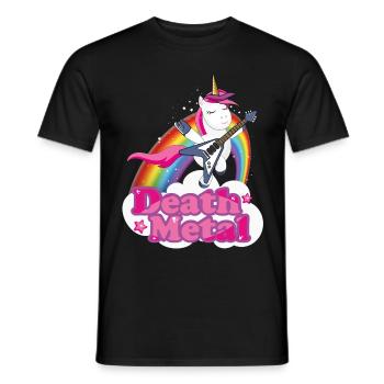 Groupe de Heavy Metal T-Shirt Death Metal Licorne - T-shirt homme - noir - Devant - AI Model Male 178 light (178cm)