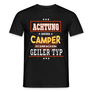 Camper - einfach ein geiler Typ T-Shirt - Männer T-Shirt - Schwarz - Vorne - AI Model Male 178 light (178cm)