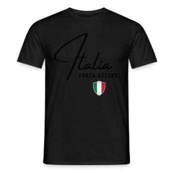 Italienische Flagge, italienischer Stolz - Männer T-Shirt - Schwarz - Vorne - AI Model Male 178 light (178cm)