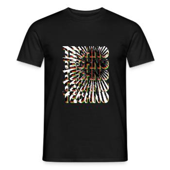 TECHNO TECHNO - Men's T-Shirt - black - Front - AI Model Male 178 light (178cm)