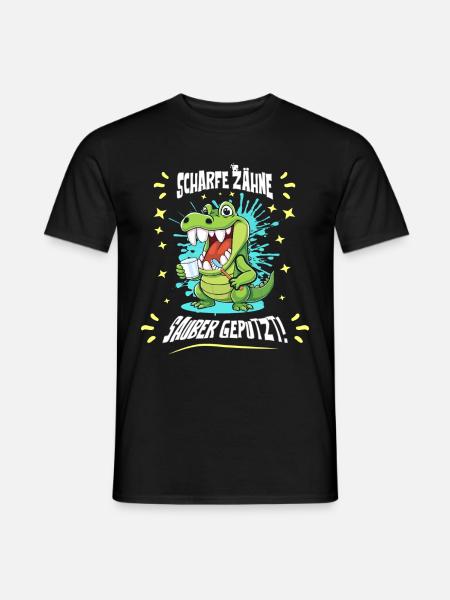 Crocodile Dental Hygiene - Men's T-Shirt - black