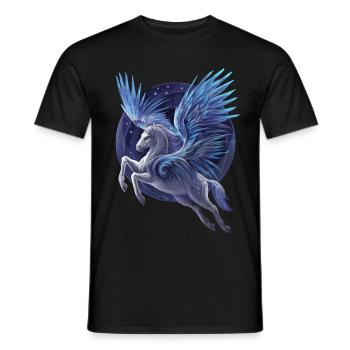 Pegasus - Männer T-Shirt - Schwarz - Vorne - AI Model Male 178 light (178cm)