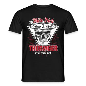 Thüringen Erfurt Gera Jena Weimar Gotha Geschenk - Männer T-Shirt - Schwarz - Vorne - AI Model Male 178 light (178cm)