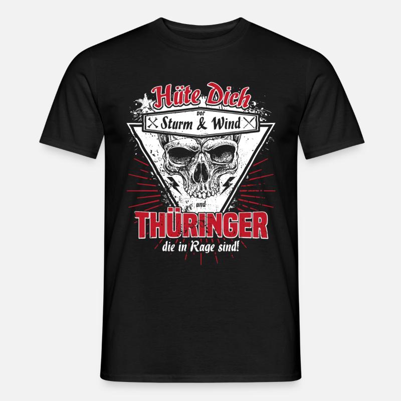 Thüringen Erfurt Gera Jena Weimar Gotha Geschenk - Männer T-Shirt - Schwarz