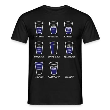 Physicien Optimiste - T-shirt homme - noir - Devant - AI Model Male 178 light (178cm)