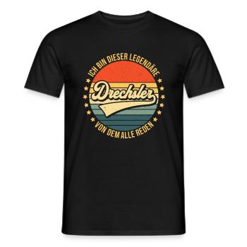 Legendärer Drechsler Drechseln Handwerker - Männer T-Shirt - Schwarz - Vorne - AI Model Male 178 light (178cm)