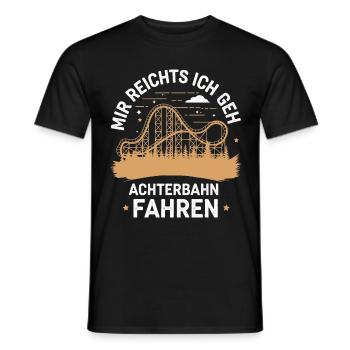 Roller Coaster Amusement Park Roller Coaster - Men's T-Shirt - black - Front - AI Model Male 178 light (178cm)