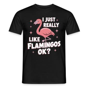 Flamingo Tier Rosa - Männer T-Shirt - Schwarz - Vorne - AI Model Male 178 light (178cm)