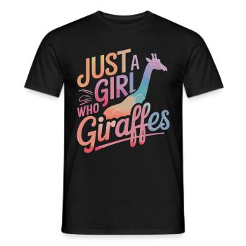 Giraffe Animal Africa Giraffes - Men's T-Shirt - black - Front - AI Model Male 178 light (178cm)