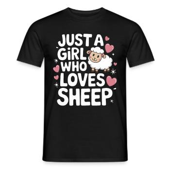 Sheep Sheep Farmer Lamb Farmer - Men's T-Shirt - black - Front - AI Model Male 178 light (178cm)