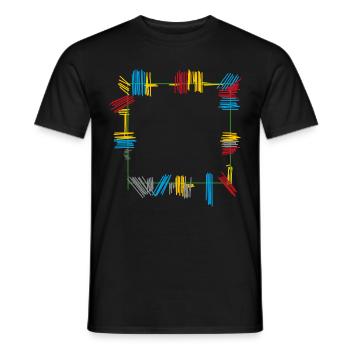 Cadre : Coloré - T-shirt homme - noir - Devant - AI Model Male 178 light (178cm)