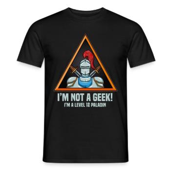 Geek Streber Paladin Dungeon Rollenspiel Geschenk - Männer T-Shirt - Schwarz - Vorne - AI Model Male 178 light (178cm)