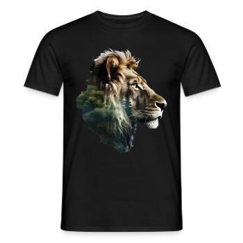 Lion - T-shirt homme - noir - Devant - AI Model Male 178 light (178cm)