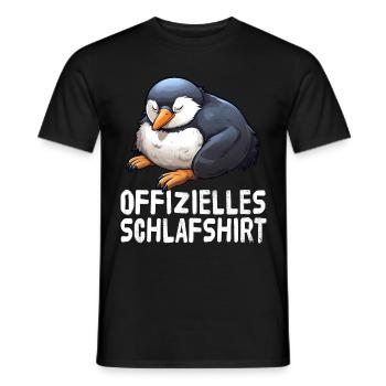 Chemise de nuit officielle Penguin - T-shirt homme - noir - Devant - AI Model Male 178 light (178cm)
