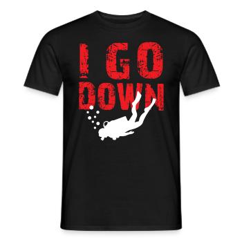 I Go Down - Ocean Underwater Free Diving Instruct - Männer T-Shirt - Schwarz - Vorne - AI Model Male 178 light (178cm)