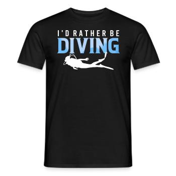 Je préfère plonger - Instructeur de plongée en mer - T-shirt homme - noir - Devant - AI Model Male 178 light (178cm)