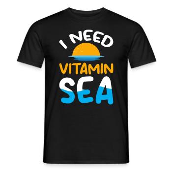 J’ai besoin de vitamine mer - Ocean Sea Animal Turtle - T-shirt homme - noir - Devant - AI Model Male 178 light (178cm)