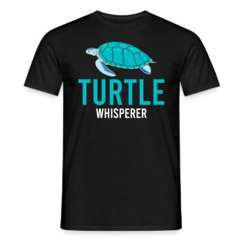 Turtle Whisperer - Tortue de mer de l’océan - T-shirt homme - noir - Devant - AI Model Male 178 light (178cm)