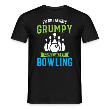 Je ne suis pas toujours grincheux Parfois je joue au bowling - Spor - T-shirt homme - noir - Devant - AI Model Male 178 light (178cm)
