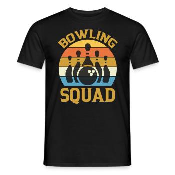 Bowling Squat - Hobby Sport Pin Bowler - Men's T-Shirt - black - Front - AI Model Male 178 light (178cm)