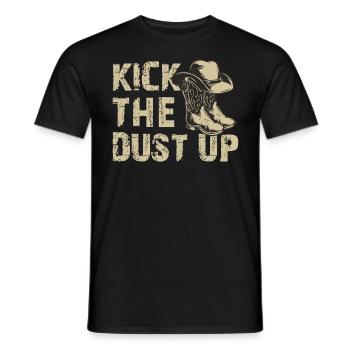 Kick The Dust Up - Musique Country Occidentale Cowboy Co - T-shirt homme - noir - Devant - AI Model Male 178 light (178cm)