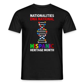 Nationalities DNA National Hispanic Heritage Month - Men's T-Shirt - black - Front - AI Model Male 178 light (178cm)