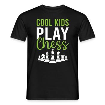 Cool Kids Play Chess - Checkmate Chess Player - Männer T-Shirt - Schwarz - Vorne - AI Model Male 178 light (178cm)