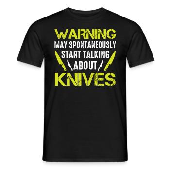 Couteau Collecteur Lame Forge Forgeron - T-shirt homme - noir - Devant - AI Model Male 178 light (178cm)