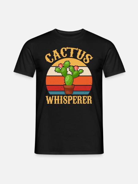 Cactus Whisperer - Western Sugaro Flowers - Men's T-Shirt - black