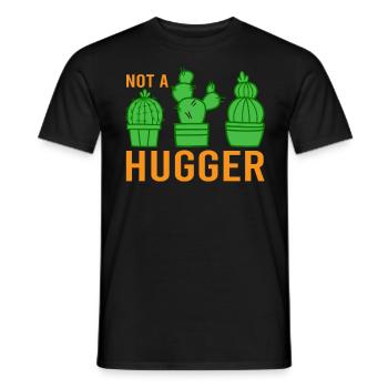 Cactus Not A Hugger - Western Sugaro Flowers - Men's T-Shirt - black - Front - AI Model Male 178 light (178cm)