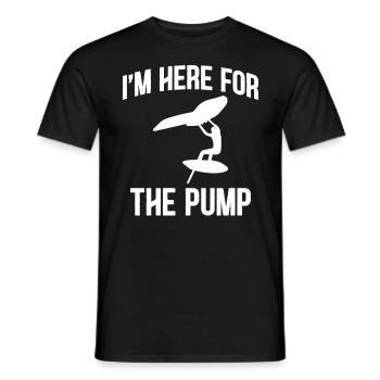 Je suis là pour la pompe - Hydrofoil Wingfoil Surf - T-shirt homme - noir - Devant - AI Model Male 178 light (178cm)
