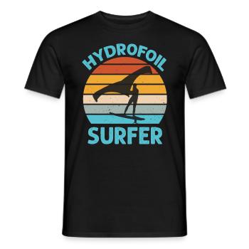 Hydrofoil Surfer - Wingfoil Surf - T-shirt homme - noir - Devant - AI Model Male 178 light (178cm)