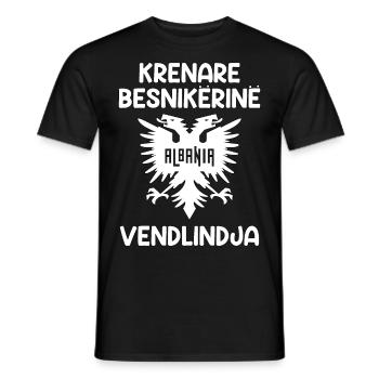 albanisch Albanien Adler Wappen Geschenk - Männer T-Shirt - Schwarz - Vorne - AI Model Male 178 light (178cm)