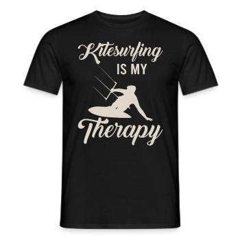 Short Lines are for Amateurs - Kitesurfing - Men's T-Shirt - black - Front - AI Model Male 178 light (178cm)