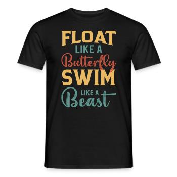 Flottez comme un papillon Nagez comme une bête - Swimmin - T-shirt homme - noir - Devant - AI Model Male 178 light (178cm)