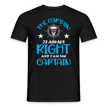 The Captain Is Always Right And I Am The Captain - Men's T-Shirt - black - Front - AI Model Male 178 light (178cm)