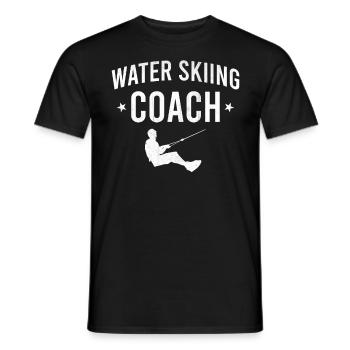 Waterskiing - Water Skiing Coach - Men's T-Shirt - black - Front - AI Model Male 178 light (178cm)