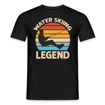 Waterskiing - Water Skiing Legend - Men's T-Shirt - black - Front - AI Model Male 178 light (178cm)