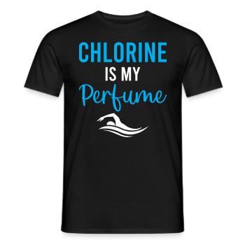 Water Polo - Le chlore est mon parfum - Sports nautiques - T-shirt homme - noir - Devant - AI Model Male 178 light (178cm)